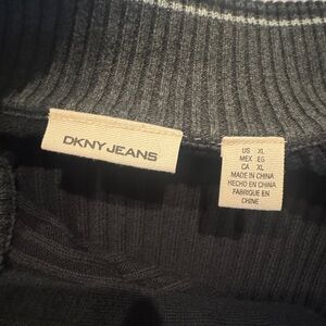 DKNY Black Zip Up Sweater